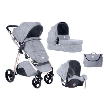 Carucior modular 3 in 1 Ugo Light Grey Melange