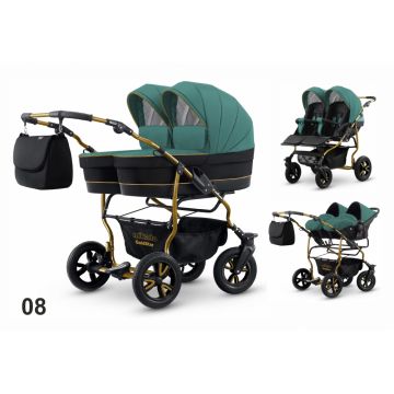Carucior pentru gemeni Mikado Goldstar GS-08 3 in 1 Carucior pentru gemeni Mikado Goldstar GS-08 3 in 1