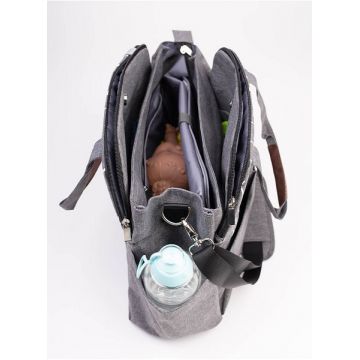 Geanta pentru calatorii 2 in 1 cu 17 buzunare Kinder Hop Space Grey