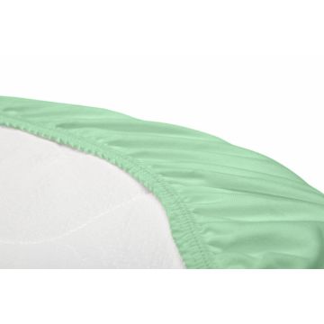 Husa de bumbac Sensillo Menta cu elastic pentru salteaua de landou