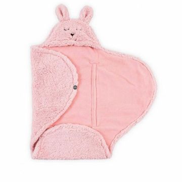 Sac de dormit pentru calatorie Jollein Bunny 100x150cm Blush Pink