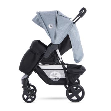 Carucior 2 in 1 Daisy Basic Black  Silver Blue
