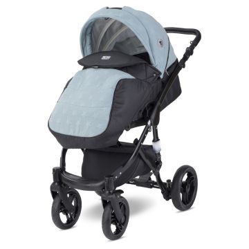 Carucior 2 in 1 Rimini Premium Silver Blue Stars