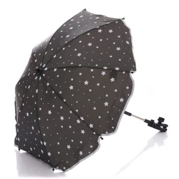 Umbrela pentru carucior 82 cm UV 50+ Stelute Grey Fillikid