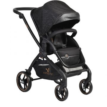 Carucior 2 in 1 cu Landou Mira Cangaroo Negru + Adaptori Scoica Cadou