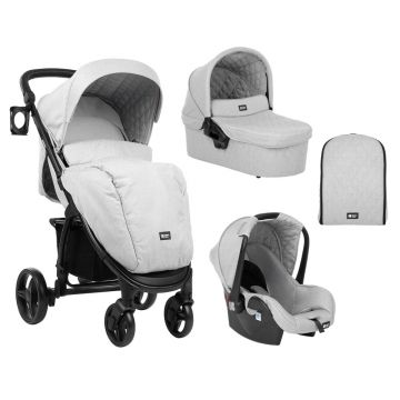 Carucior modular 3 in 1 Madrid Light Grey Melange 2020