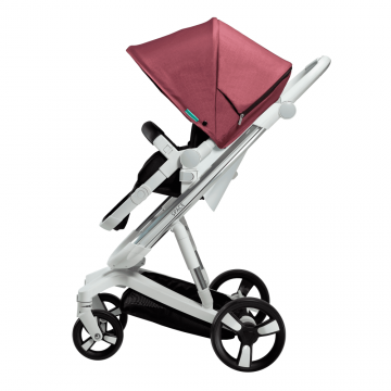 Carucior Bebumi Space 2 in 1 Gabardine Pink cadru silver Carucior Bebumi Space 2 in 1 Gabardine Pink cadru silver