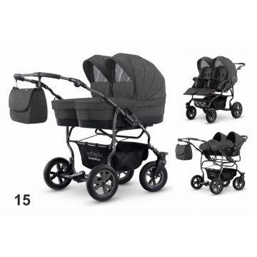 Carucior pentru gemeni Mikado Goldstar GS-15 3 in 1