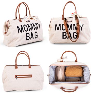 Geanta de infasat Mommy Bag teddy ecru Childhome