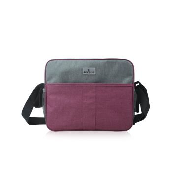 Geanta pentru accesoriile bebelusului compartimentata pink  grey