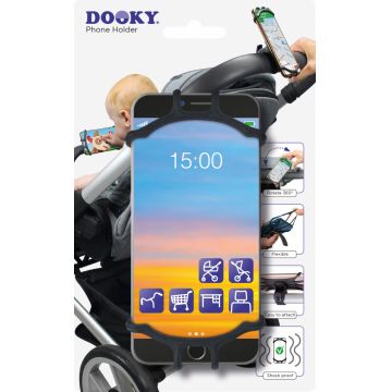 Suport universal pentru telefon Dooky negru