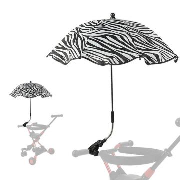 Umbrela pentru carucior imprimeu zebra 65.5cm