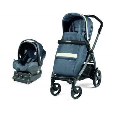 Carucior 2 in 1 Peg Perego, Book 51 Titania i-Size (baza i-size inclusa), Luxe Mirage (sasiu + hamac + scaun auto), 0 - 22 kg