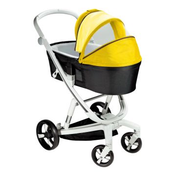 Carucior Bebumi Space Eco 2 in 1 Yellow cadru alb