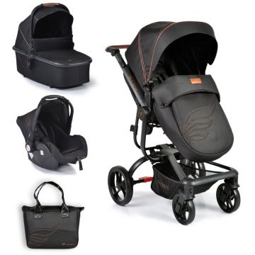 Carucior combinat 3 in 1 Cangaroo Ellada Negru