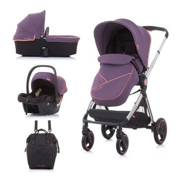 Carucior combinat 3 in 1 Chipolino Elite Lilac