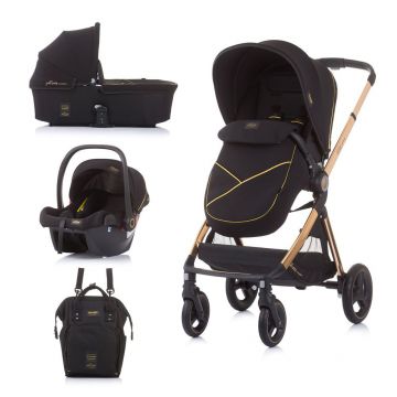 Carucior combinat 3 in 1 Chipolino Elite Negru