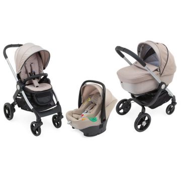 Carucior copii 3 in 1 Chicco Trio Alysia, Sand (Crem), 0luni+