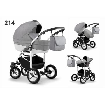 Carucior Mikado City Star S-Line 3 in 1 culoare 214 Gri