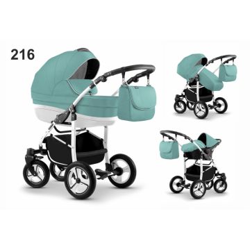 Carucior Mikado City Star S-Line 3 in 1 culoare 216 Menta