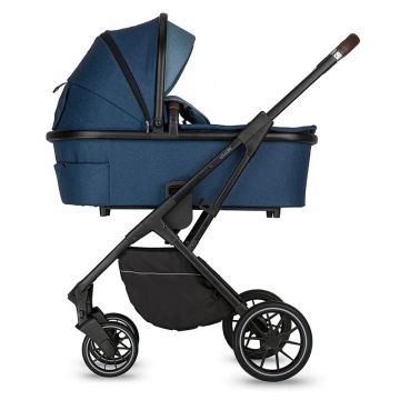 Carucior modular 2 in 1 Coccolle Silene Celestial Blue+Cos auto 0-13 kg gb Idan Satin Black