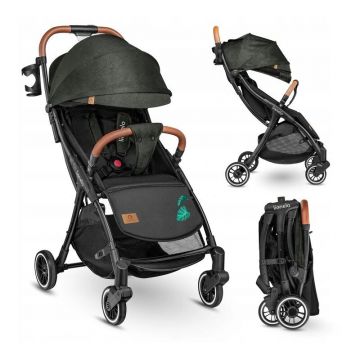 Lionelo - Carucior sport Julie One, De la nastere, Cu accesorii, Cadru din aluminiu, 0-22 kg, Verde Tropical